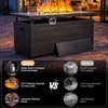 Philergo 51" Outdoor Propane Fire Pit Table with Tempered Glass Wind Guard, 60,000 BTU Large Gas Fire Pits with Sliding Tank Holder for Outdoor, Patio Party