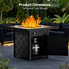 Philergo 32" Propane Fire Pit, 50,000 BTU Square Gas Fire Pit Table for Patio Garden Party with Lava Rocks, Removable Lid, CSA-Certified