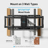 Perlesmith Full Motion TV Wall Mount Bracket for 50 to 90 inch TVs , Holds up to 150lbs, PSXF19B