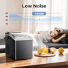 Ice Makers Machine 6 Mins 9 Bullet Ice, 26 Lbs/24 Hrs, Bullet Ice Maker with Self Cleaning Function, Portable Ice Maker for Home Kitchen Party, Black