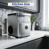 Philergo 35lbs/24H Nugget Ice Maker Countertop, Portable Ice Machine with Detachable Ice Basket, Silver
