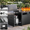Philergo 51" Outdoor Propane Fire Pit Table with Tempered Glass Wind Guard, 60,000 BTU Large Gas Fire Pits with Sliding Tank Holder for Outdoor, Patio Party