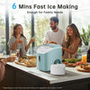 Nugget Ice Maker Countertop ,Pebble Ice Maker Machine with Self-Cleaning Function, 33lbs/24H with Ice Scoop and Basket for Home/Kitchen/Office, Light Blue