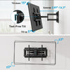 Perlesmith Full Motion TV Wall Mount Bracket for 50 to 90 inch TVs , Holds up to 150lbs, PSXF19B