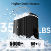 Philergo Nugget Countertop Ice Maker, Chewable Pellet Ice Machine with Self-Cleaning for Home Kitchen, 35lbs/24Hrs, Black