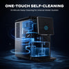 Philergo Nugget Ice Maker Countertop, Touch-Free Self-Dispensing Pebble Ice Machine, 40 lbs/24H Chewable Ice, 8-Minute Ice, One-Touch Self-Cleaning, Slim Portable Ice Maker for Home, Office and RV