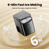 Philergo Nugget Ice Maker Countertop, Pebble Ice Maker with Soft Chewable Ice, 35 lbs/24 Hrs for Home, Kitchen, RV, Camping, Black