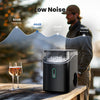 Philergo Nugget Ice Maker Countertop, Pebble Ice Maker with Soft Chewable Ice, 35 lbs/24 Hrs for Home, Kitchen, RV, Camping, Black