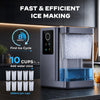 Philergo Nugget Ice Maker Countertop with App & Voice Control, Self-Cleaning Pebble Ice Machine, 3L Water Tank, 44 lbs/Day, Soft Ice in 8 Minutes, Quiet Portable Design for Home, Kitchen and Party