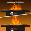 Philergo 32" Propane Fire Pit Table with Lid and Rock, 60,000 BTU Gas Fire Pit for Outside Patio Garden Party