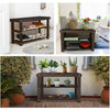 3-Tier Shoe Rack Bench Bamboo Organizer Storage Shoe Shelf Holds up to 210 lbs for Entryway Living Room, Brown and Bamboo