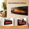 50 inch Wall Mounted Electric Fireplace Indoor Recessed Fireplace Heater with Touch Screen, Timer, Adjustable Flame Color and Speed