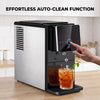 Philergo Nugget Ice Maker Countertop, Touch-Free Self-Dispensing Pebble Ice Machine, 40 lbs/24H Chewable Ice, 8-Minute Ice, One-Touch Self-Cleaning, Slim Portable Ice Maker for Home, Office and RV