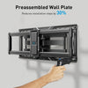 Perlesmith Full Motion TV Wall Mount Bracket for 50 to 90 inch TVs , Holds up to 150lbs, PSXF19B