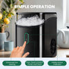 Philergo Nugget Ice Maker Countertop, Pebble Ice Maker with Soft Chewable Ice, 35 lbs/24 Hrs for Home, Kitchen, RV, Camping, Black