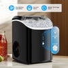 Philergo Nugget Countertop Ice Maker, Chewable Pellet Ice Machine with Self-Cleaning for Home Kitchen, 35lbs/24Hrs, Black