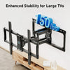 Perlesmith Full Motion TV Wall Mount Bracket for 50 to 90 inch TVs , Holds up to 150lbs, PSXF19B