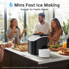 Philergo Nugget Countertop Ice Maker, Chewable Pellet Ice Machine with Self-Cleaning for Home Kitchen, 35lbs/24Hrs, Black