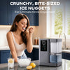 Philergo Nugget Ice Maker Countertop with App & Voice Control, Self-Cleaning Pebble Ice Machine, 3L Water Tank, 44 lbs/Day, Soft Ice in 8 Minutes, Quiet Portable Design for Home, Kitchen and Party