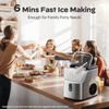 Philergo 35lbs/24H Nugget Ice Maker Countertops with LED Indicator, Portable Chewable Pebble Ice Machine with Self-Cleaning, Crushed Sonic Ice for Hmoe, Kitchen, RV, Stainless Steel