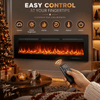 60" Ultra Thin Electric Fireplace Heater with App & Remote Control, 5300 BTU Recessed Wall Mounted Fireplace, Multicolor Flame, Touch Screen, Timer, WiFi Enabled