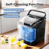Ice Makers Machine 6 Mins 9 Bullet Ice, 26 Lbs/24 Hrs, Bullet Ice Maker with Self Cleaning Function, Portable Ice Maker for Home Kitchen Party, Black