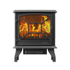 24'' Freestanding Electric Fireplace Heater Stove Portable Infrared Fireplace for Indoor, W/ Remote, Thermostat, 5 Variable Flame