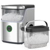 Philergo 35lbs/24H Nugget Ice Maker Countertop, Portable Ice Machine with Detachable Ice Basket, Silver