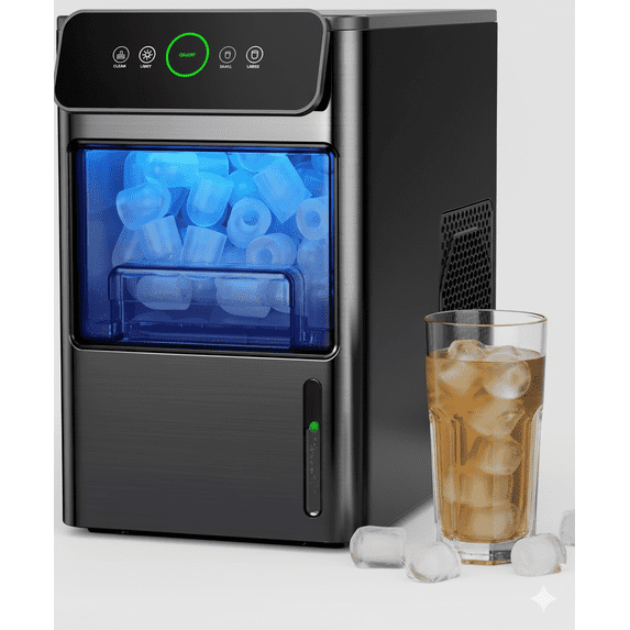 Philergo Countertop Ice Maker, 18 lbs/24H, 6 Cubes in 6 Mins, Self-Cleaning Countertop Ice Makers with Ice Scoop & Removable Basket, Countertop Ice Machine for for Home, Kitchen, Camping, RV