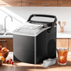 Ice Makers Machine 6 Mins 9 Bullet Ice, 26 Lbs/24 Hrs, Bullet Ice Maker with Self Cleaning Function, Portable Ice Maker for Home Kitchen Party, Black