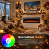 Philergo 60" Electric Fireplace, 1400W Wall Mount, Recessed Fireplace Insert Heater wiht Remote Control, 20 Adjustable Flame Color, Timer and Touch Screen