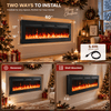 60" Ultra Thin Electric Fireplace Heater with App & Remote Control, 5300 BTU Recessed Wall Mounted Fireplace, Multicolor Flame, Touch Screen, Timer, WiFi Enabled