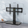 Universal TV Stand for 32-80 Inch TVs, Height Adjustable Tabletop TV Mount with Tempered Glass Base Max 600X400mm, Holds up to 99lbs - Walmart.com